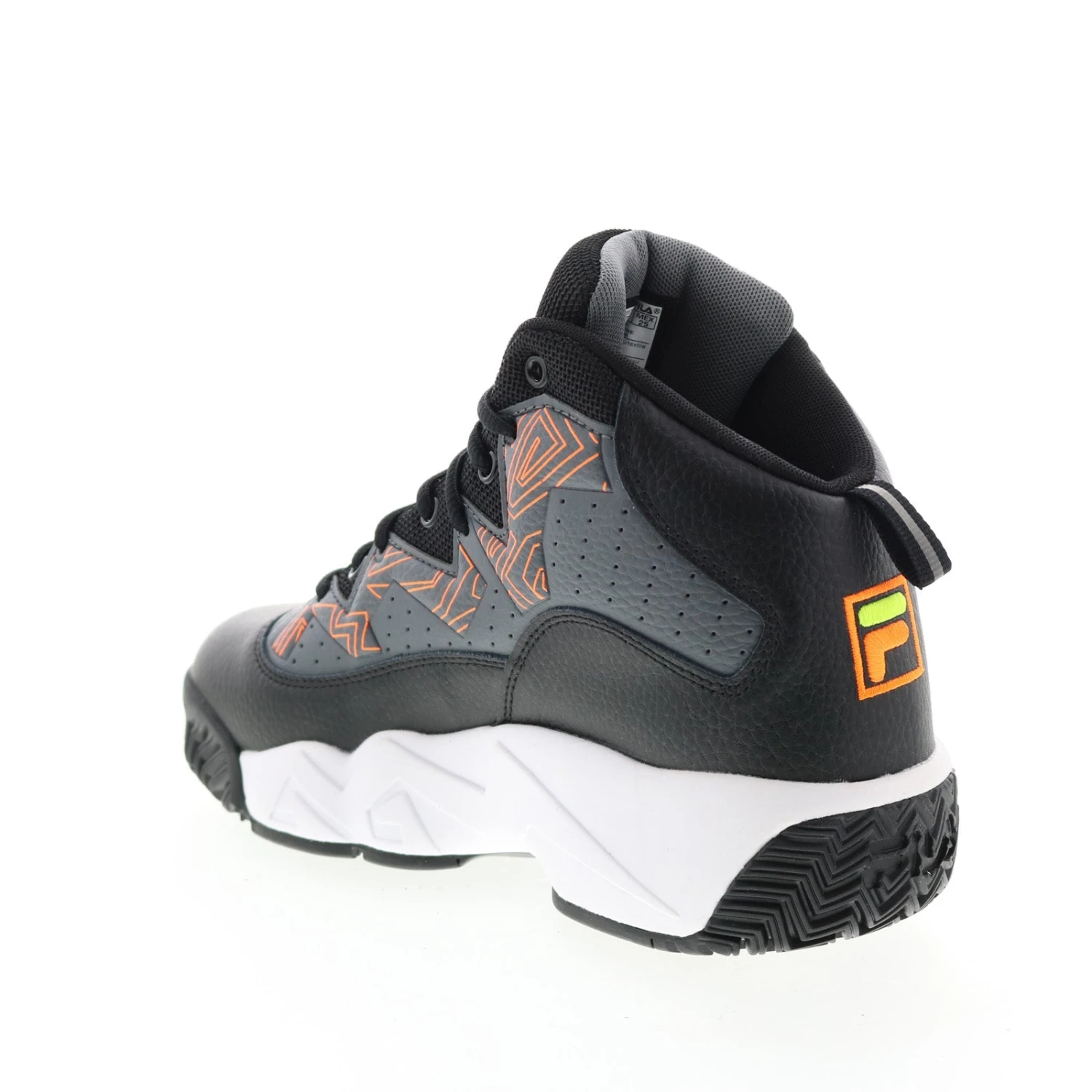 Fila MB 1BM01742-054 Mens Black Leather Lace Up Athletic Basketball Shoes - Image 6