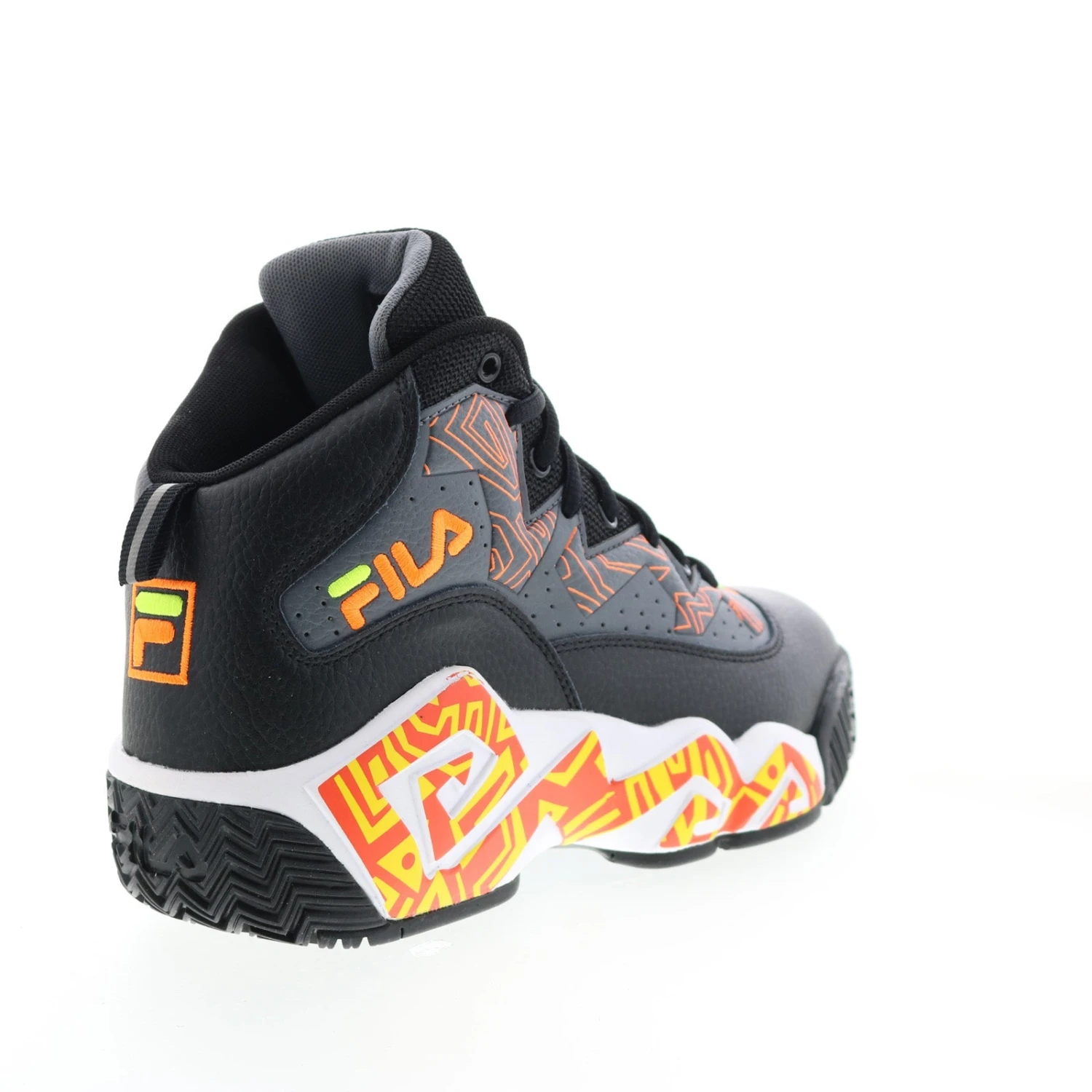 Fila MB 1BM01742-054 Mens Black Leather Lace Up Athletic Basketball Shoes - Image 8