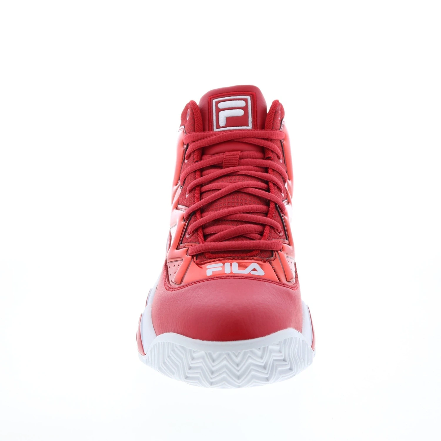 Fila Mb Night Walk 1BM01747-611 Mens Red Leather Athletic Basketball Shoes - Image 3