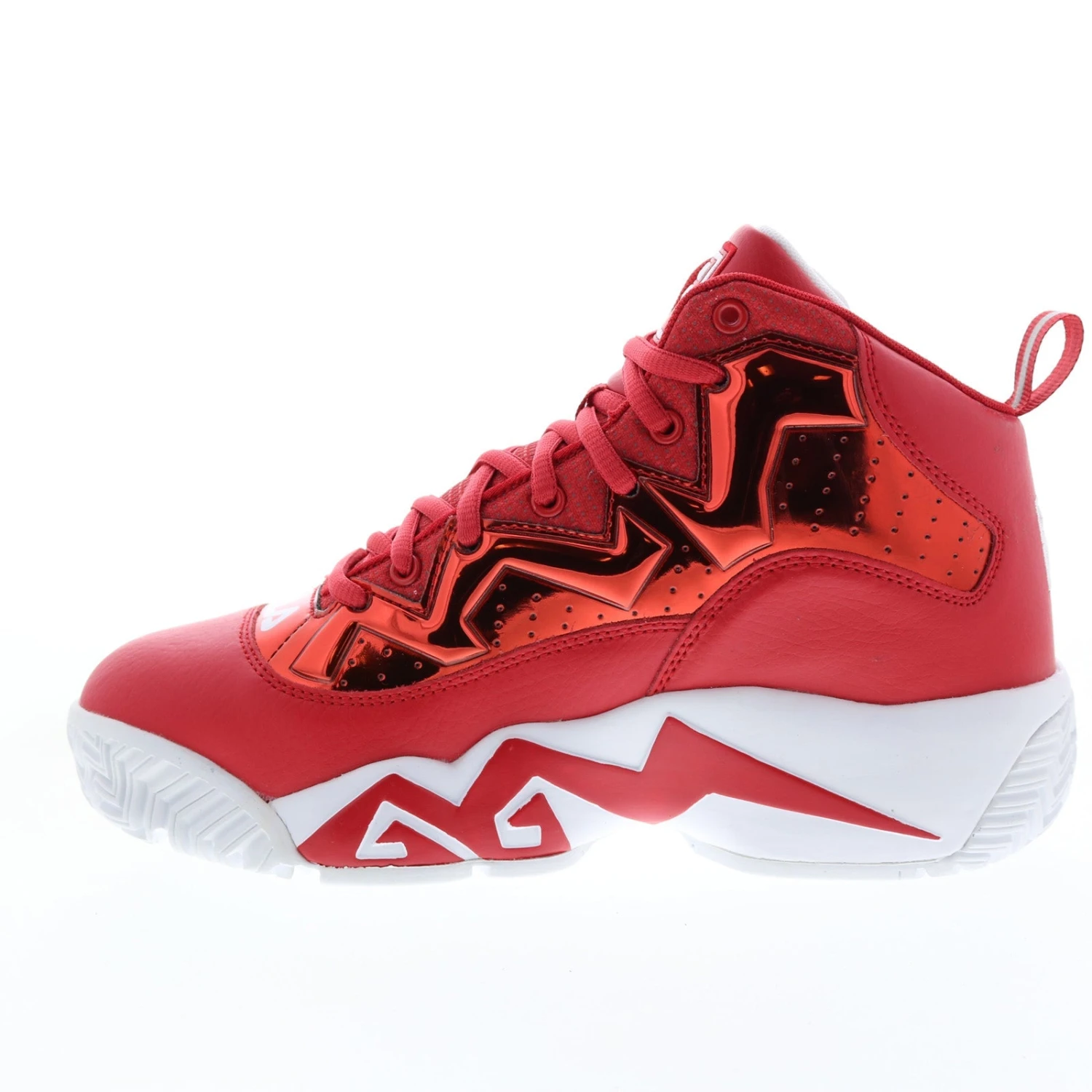 Fila Mb Night Walk 1BM01747-611 Mens Red Leather Athletic Basketball Shoes - Image 5
