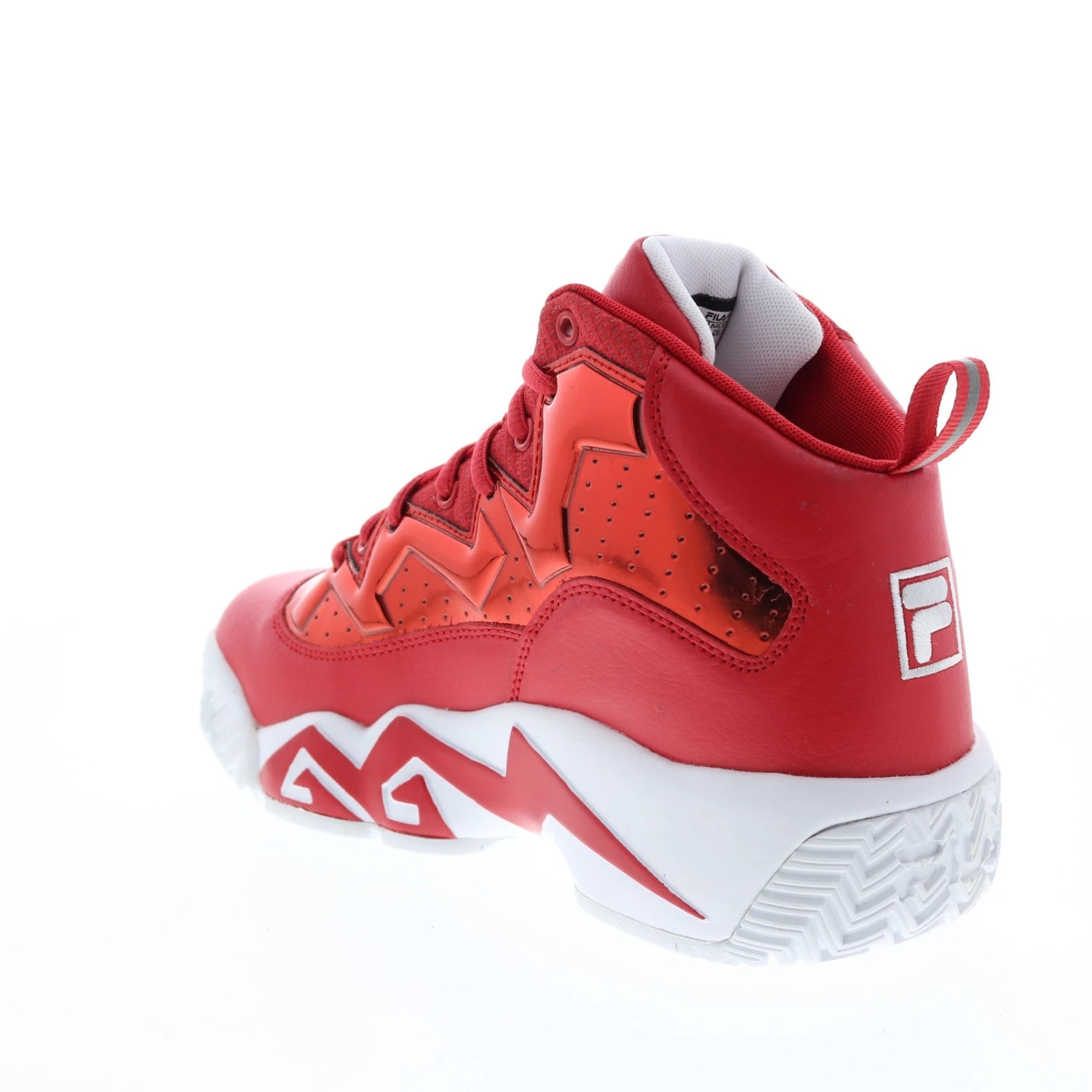Fila Mb Night Walk 1BM01747-611 Mens Red Leather Athletic Basketball Shoes - Image 6