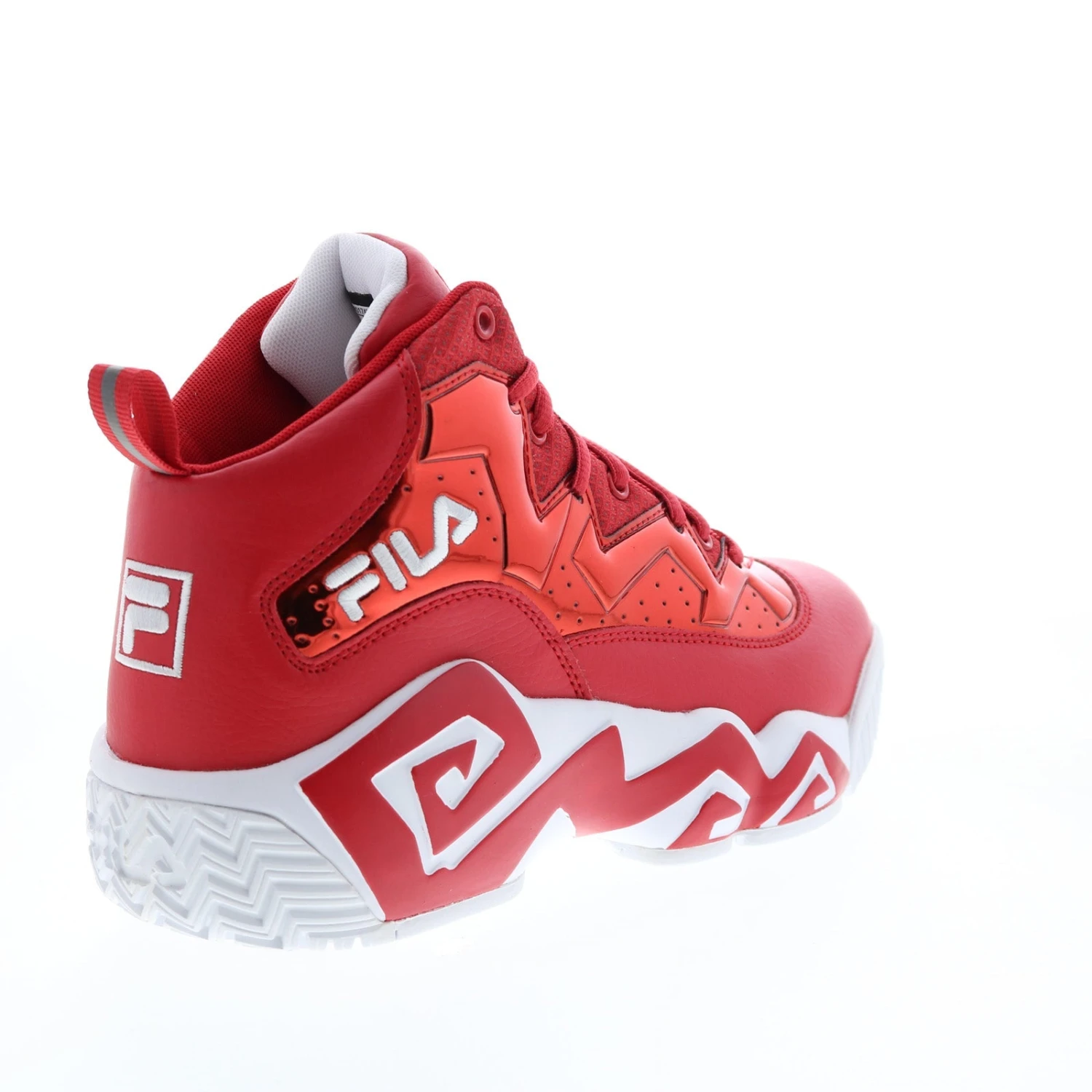 Fila Mb Night Walk 1BM01747-611 Mens Red Leather Athletic Basketball Shoes - Image 8