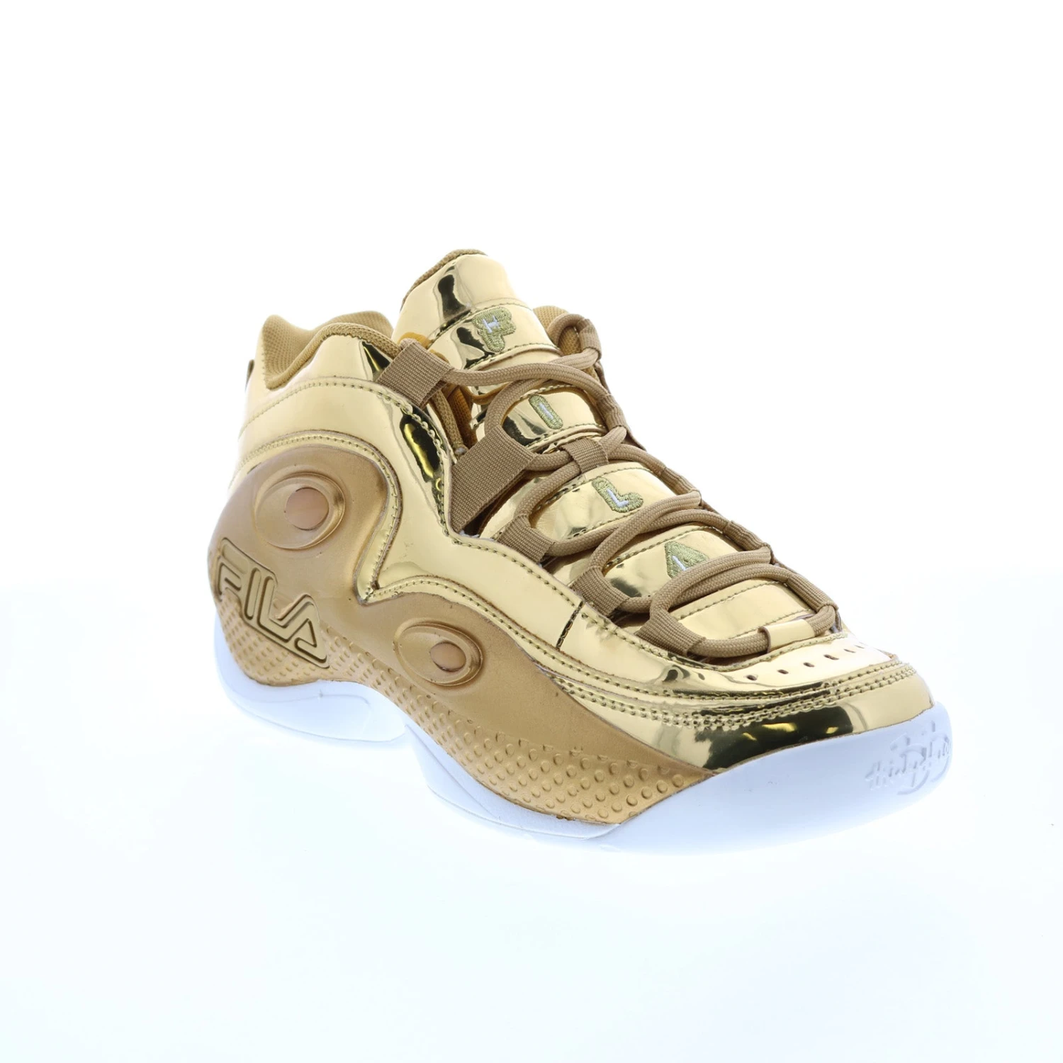 Fila Grant Hill 3 Metallic 1BM01759-700 Mens Gold Athletic Basketball Shoes - Image 2