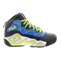 Fila MB 1BM01794-405 Mens Black Leather Lace Up Athletic Basketball Shoes