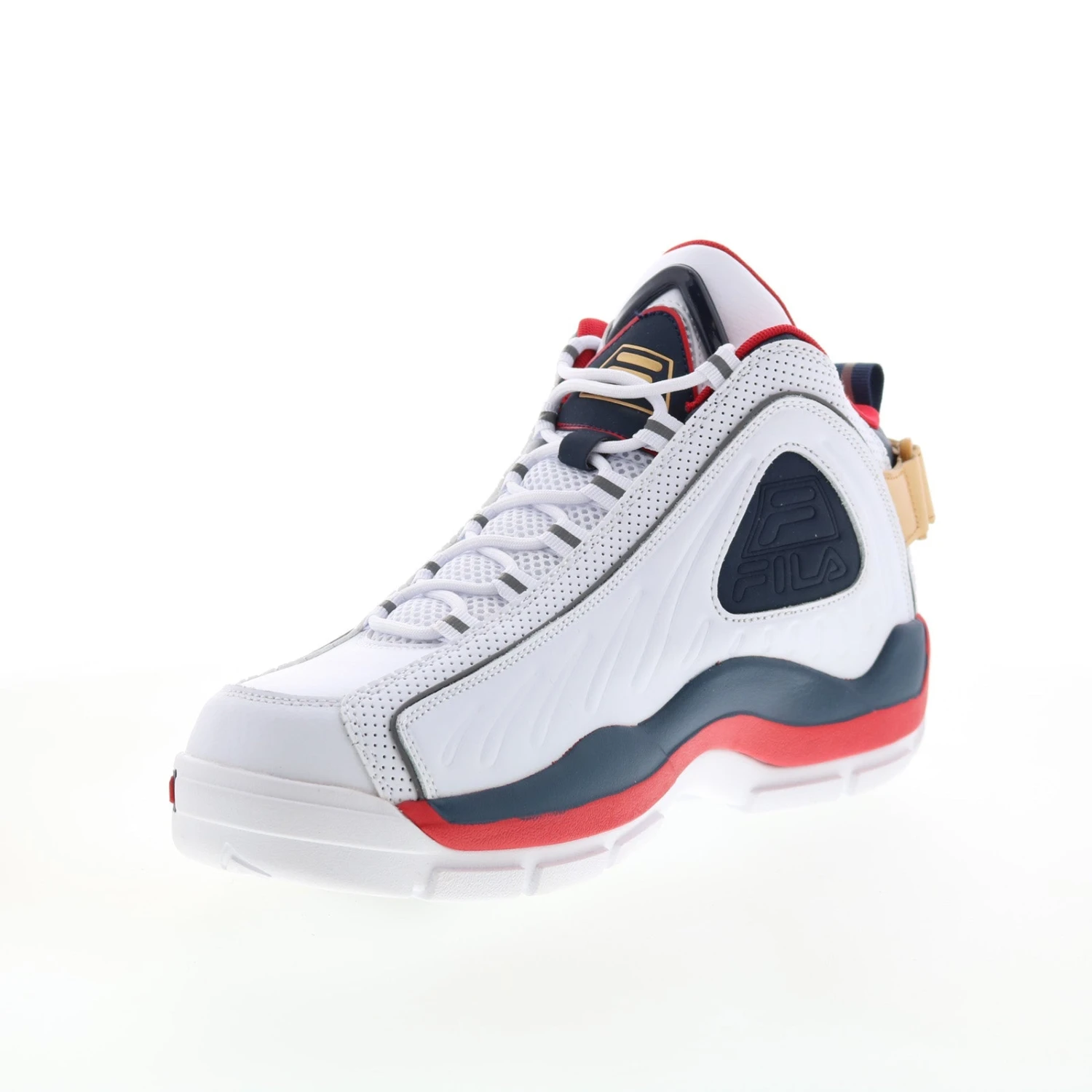 Fila Grant Hill 2 GB 1BM01847-125 Mens White Leather Athletic Basketball Shoes - Image 4