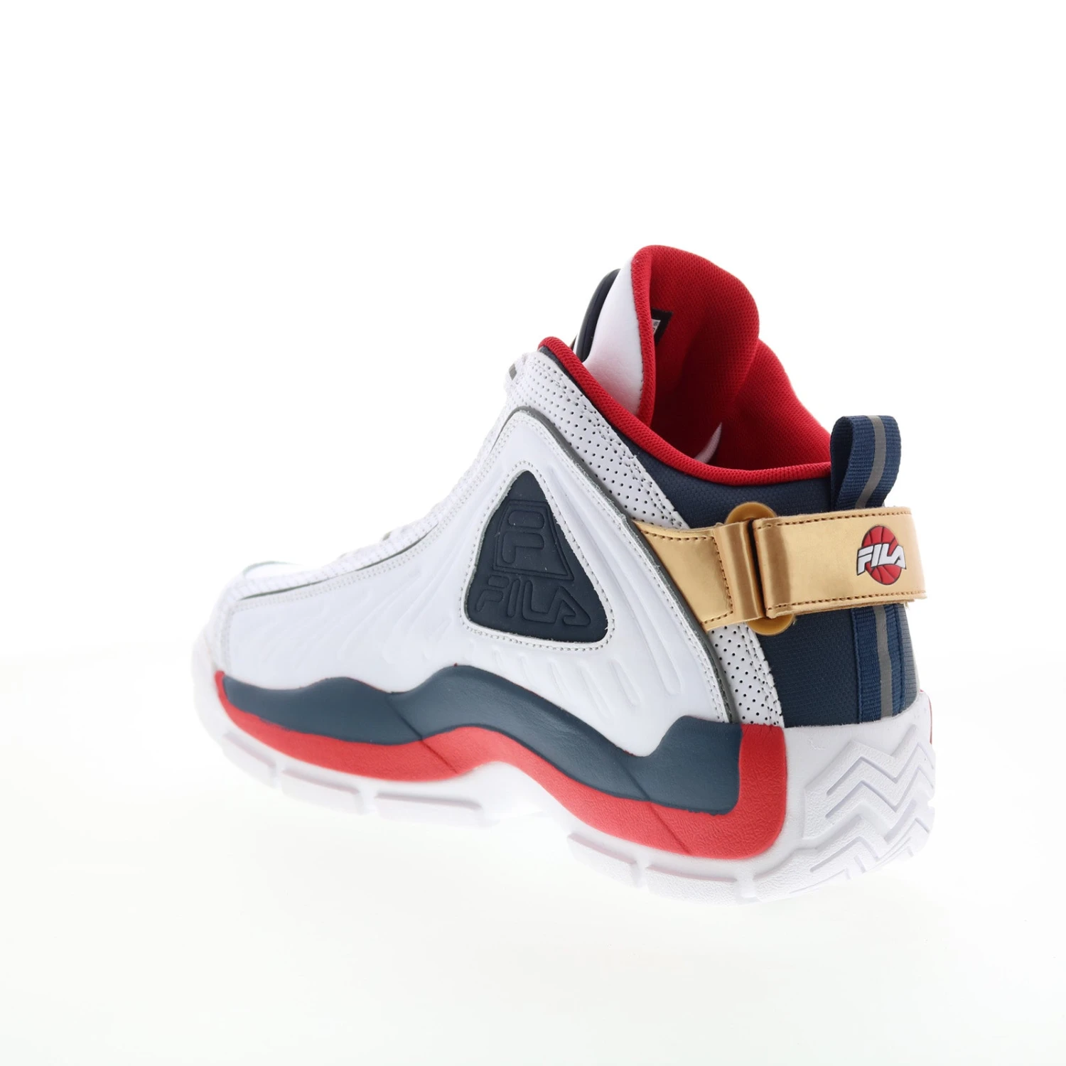 Fila Grant Hill 2 GB 1BM01847-125 Mens White Leather Athletic Basketball Shoes - Image 6