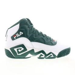 Fila MB 1BM01863-124 Mens Green Leather Lace Up Athletic Basketball Shoes