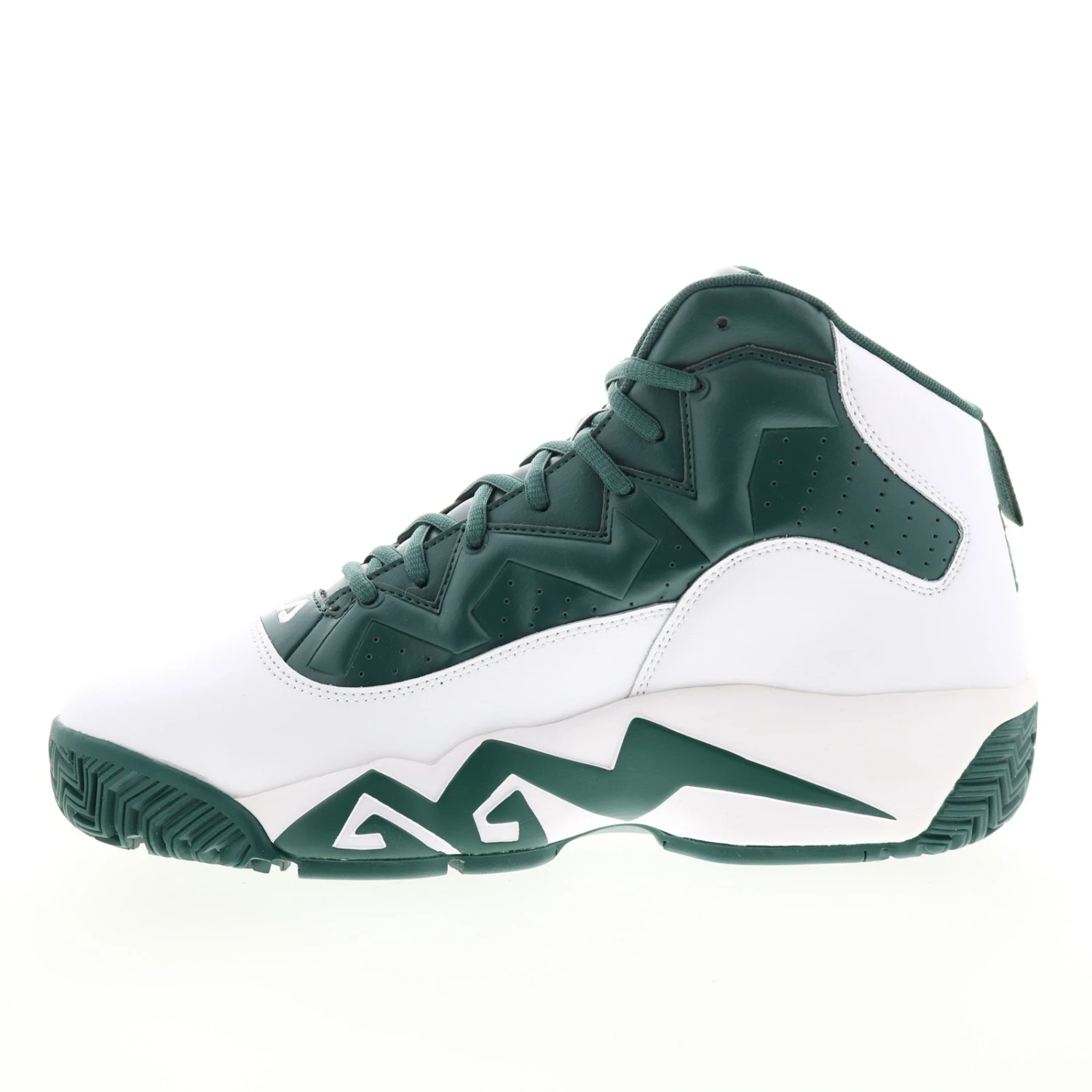 Fila MB 1BM01863-124 Mens Green Leather Lace Up Athletic Basketball Shoes - Image 3
