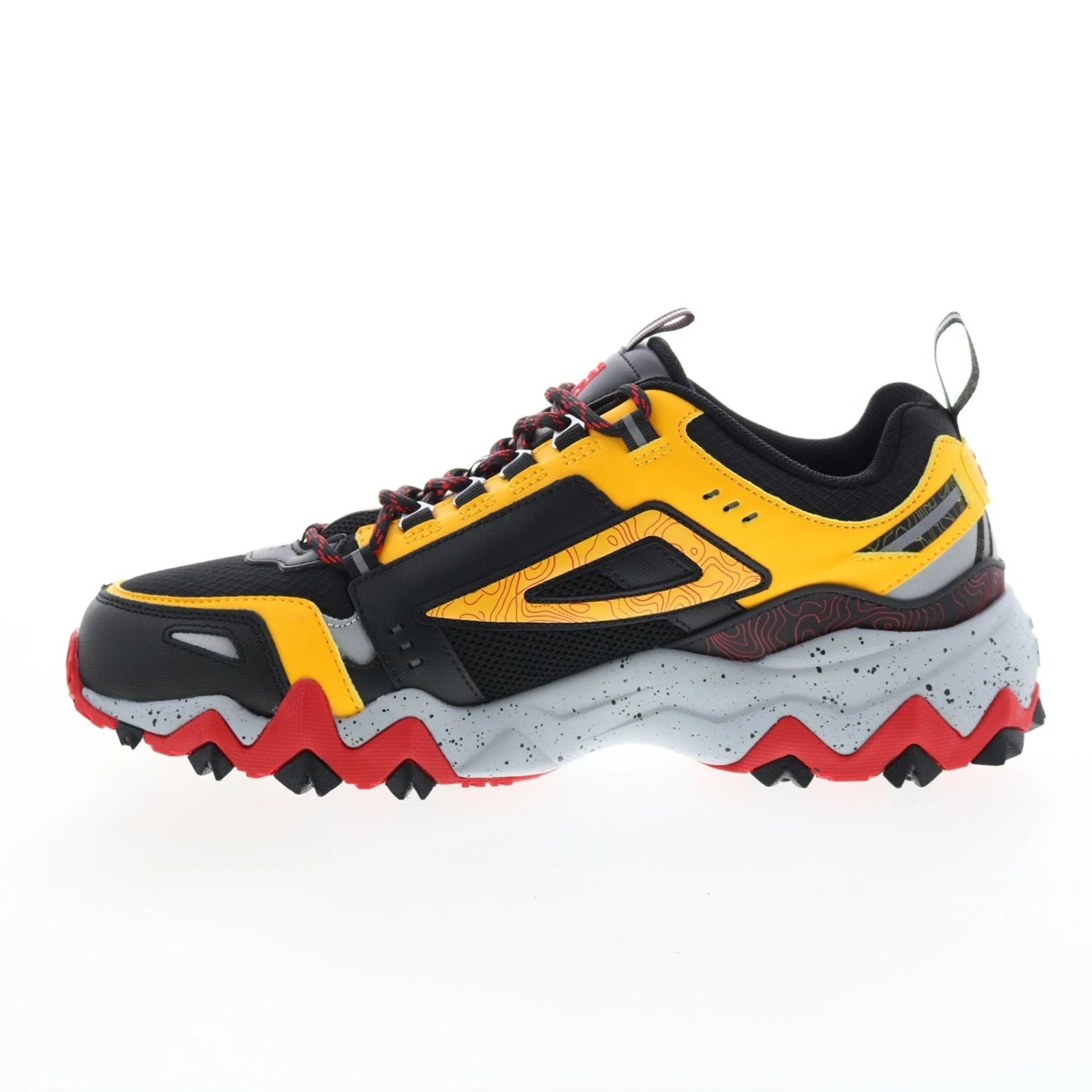 Fila Oakmont TR 1JM01689-025 Mens Yellow Leather Athletic Hiking Shoes - Image 3