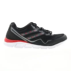 Fila Memory Vernato 8 1RM01595-005 Mens Black Canvas Athletic Running Shoes