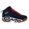 Fila MB 1VB90141-424 Mens Blue Suede Lace Up Athletic Basketball Shoes