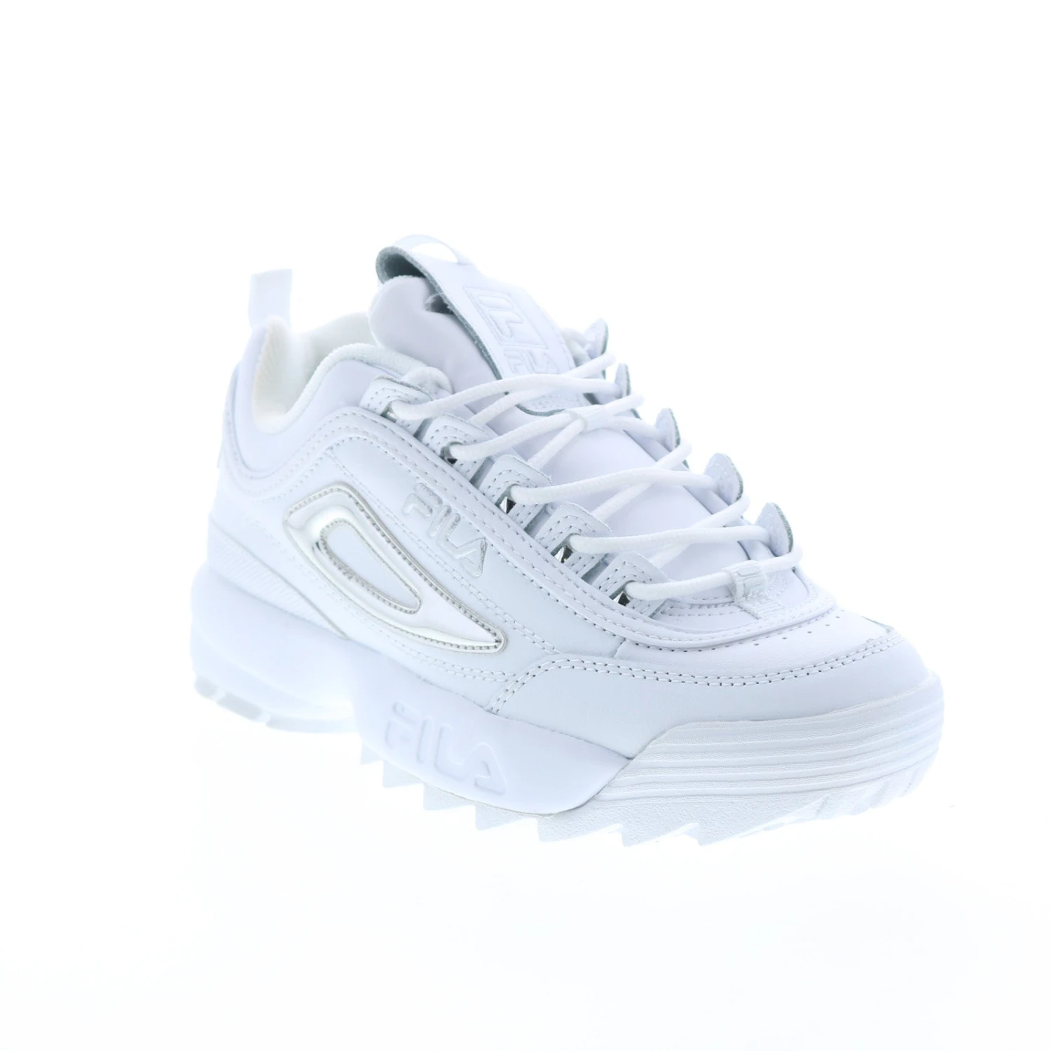 Fila Disruptor II Metallic Accent Womens White Lifestyle Sneakers Shoes - Image 2