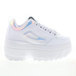 Fila Disruptor II Wedge IRI Womens White Lifestyle Sneakers Shoes