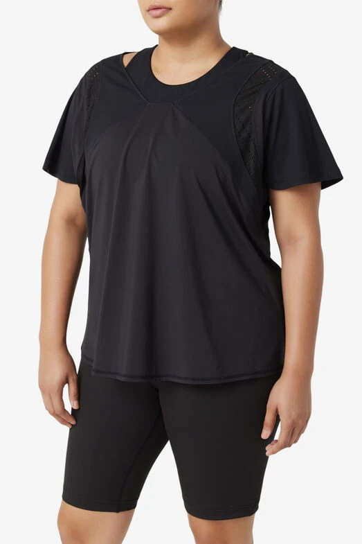 Fila Uplift Textured Short Sleeve Top - Image 2